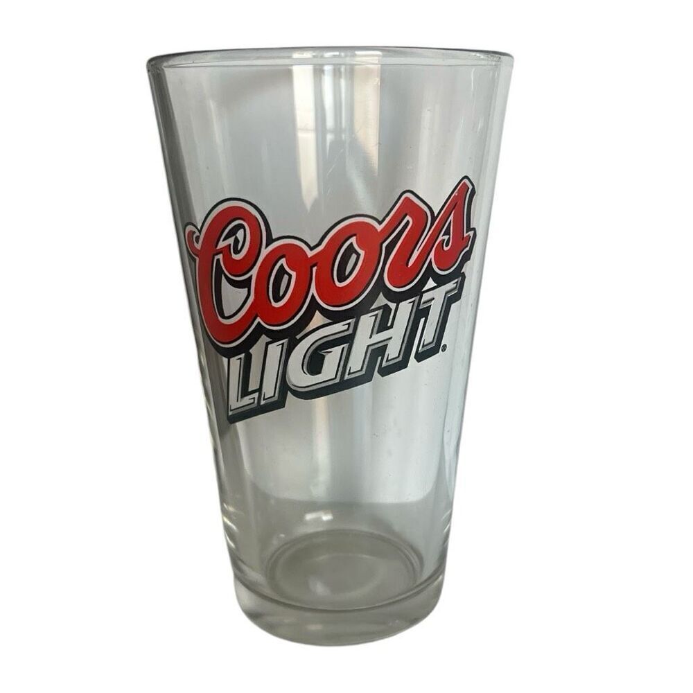 Coors Light Beer Bar Pub Pounder Drinking Glass 16 oz  5 7/8" Tall